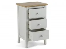 Archers Archers Cotswold Grey and Oak 3 Drawer Bedside Table (Assembled)