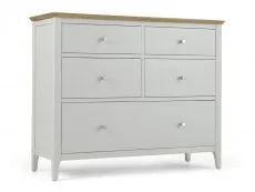 Archers Archers Cotswold Grey and Oak 5 Drawer Wide Chest of Drawers (Assembled)