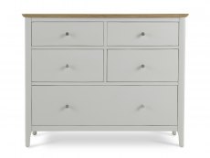 Archers Archers Cotswold Grey and Oak 5 Drawer Wide Chest of Drawers (Assembled)