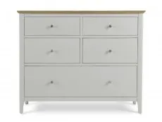 Archers Cotswold Grey and Oak 5 Drawer Wide Chest of Drawers (Assembled)