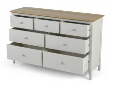 Archers Archers Cotswold Grey and Oak 7 Drawer Chest of Drawers (Assembled)