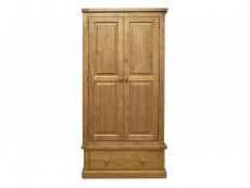 Archers Archers Langdale 2 Door 1 Drawer Pine Wooden Double Wardrobe (Part Assembled)