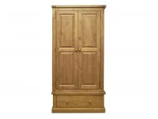 Archers Archers Langdale 2 Door 1 Drawer Pine Wooden Double Wardrobe (Part Assembled)