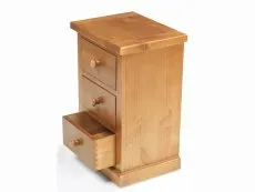 Archers Archers Langdale 3 Drawer Pine Wooden Small Bedside Table (Assembled)