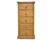 Archers Archers Langdale 5 Drawer Tall Narrow Pine Wooden Chest of Drawers (Assembled)