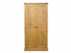 Archers Langdale Full Hanging Pine Wooden 2 Door Double Wardrobe (Flat Packed)