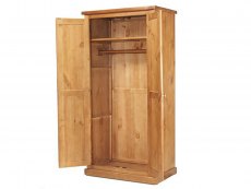 Archers Langdale Full Hanging Pine Wooden 2 Door Double Wardrobe (Flat Packed)