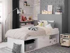 Kidsaw Kidsaw Low 3ft Single White Cabin Bed Frame