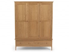 Archers Archers Windermere 3 Door 2 Drawer Oak Wooden Large Triple Wardrobe (Part Assembled)