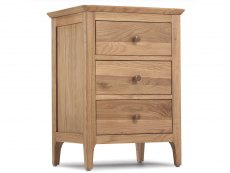 Archers Windermere 3 Drawer Oak Wooden Large Bedside Cabinet (Assembled)