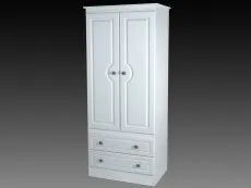 ASC ASC 2ft6 Chelsea 2 Door 2 Drawer Tall Double Wardrobe (Assembled)