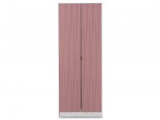 ASC 2ft6 Diana Kobe Pink and White 2 Door Double Wardrobe (Assembled)