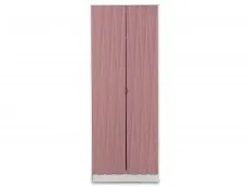 Welcome Welcome Diamond Kobe Pink and White 2 Door Double Wardrobe (Assembled)
