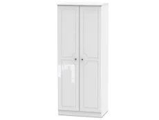 Welcome Balmoral White High Gloss 2 Door Double Wardrobe (Assembled) Welcome Balmoral White High Gloss 2 Door Double Wardrobe (Assembled)