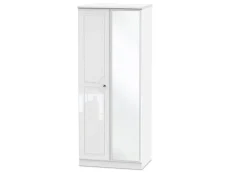 Welcome Balmoral White High Gloss 2 Door Mirrored Double Wardrobe (Assembled) Welcome Balmoral White High Gloss 2 Door Mirrored Double Wardrobe (Assembled)