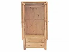 ASC Balmoral 2 Door Oak Wooden Double Wardrobe (Part Assembled)