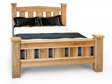ASC Balmoral 5ft King Size Oak Wooden Bed Frame