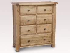 ASC Balmoral 6+1 Oak Wooden Chest of Drawers (Assembled)