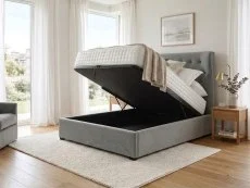 ASC ASC Belmont Grey Fabric Ottoman Bed Frame