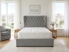 ASC ASC Belmont Grey Fabric Ottoman Bed Frame