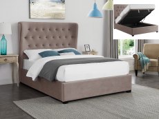 ASC ASC Belmont 5ft King Size Cappuccino Upholstered Fabric Ottoman Bed Frame