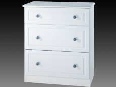 ASC Chelsea 3 Drawer Deep Low Chest of Drawers (Assembled)