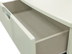 ASC ASC Corsica Kashmir High Gloss 2 Drawer Small Bedside Cabinet (Assembled)
