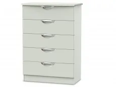 ASC ASC Corsica Kashmir High Gloss 5 Drawer Chest of Drawers (Assembled)