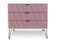 Welcome Welcome Diamond Kobe Pink and White 3 Drawer Chest of Drawers (Assembled)
