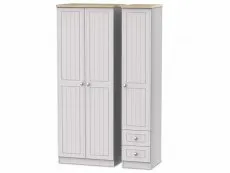Welcome Welcome Vienna 3 Door 2 Small Drawer Triple Wardrobe (Assembled)
