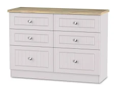 Welcome Vienna 3+3 Drawer Midi Chest of Drawers (Assembled)