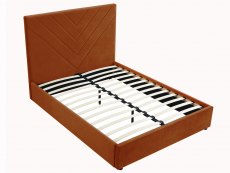 LPD LPD Islington 4ft6 Double Orange Upholstered Fabric Bed Frame