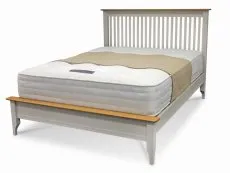 ASC Larrissa 4ft6 Double Grey and Oak Wooden Bed Frame