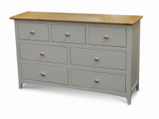 ASC ASC Larrissa Grey and Oak 7 Drawer Wooden Wide Chest of Drawers (Assembled)