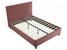 LPD LPD Lexie 4ft6 Double Pink Upholstered Fabric Bed Frame