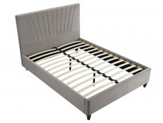 LPD LPD Lexie 4ft6 Double Silver Upholstered Fabric Bed Frame