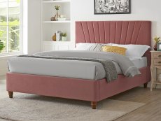 LPD LPD Lexie 5ft King Size Pink Upholstered Fabric Bed Frame