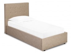 LPD LPD Lucca 3ft Single Beige Upholstered Fabric Bed Frame
