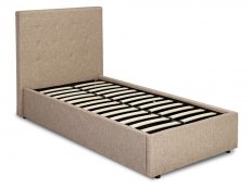 LPD LPD Lucca 3ft Single Beige Upholstered Fabric Bed Frame
