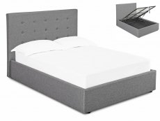 LPD LPD Lucca 4ft Small Double Grey Upholstered Fabric Ottoman Bed Frame