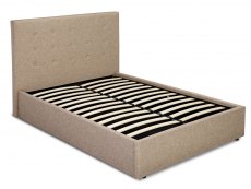 LPD LPD Lucca 4ft6 Double Beige Upholstered Fabric Bed Frame