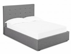 LPD LPD Lucca 4ft6 Double Grey Upholstered Fabric Bed Frame