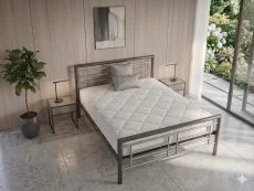 ASC ASC Maya Chrome and Nickel Metal Bed Frame