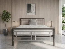 ASC ASC Maya Chrome and Nickel Metal Bed Frame