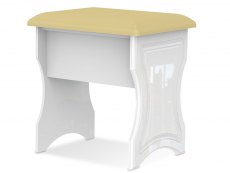 ASC Quartz White Dressing Table Stool (Assembled)