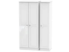 Welcome Balmoral White High Gloss 3 Door Triple Wardrobe (Assembled) Welcome Balmoral White High Gloss 3 Door Triple Wardrobe (Assembled)