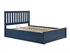 ASC ASC Sydney 4ft Small Double Navy Blue Wooden Ottoman Bed Frame