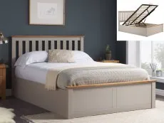 ASC ASC Sydney 4ft6 Double Pearl Grey Wooden Ottoman Bed Frame