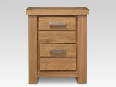 ASC ASC Westbury 2 Drawer Oak Wooden Small Bedside Table (Assembled)