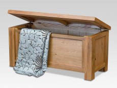 ASC ASC Westbury Oak Wooden Blanket Box (Assembled)
